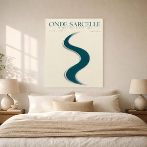 Türkiswelle | Abstrakte Wandkunst | Modernes Galerieposter | Minimalistischer Druck | Gedruckt & Versand Bild 6