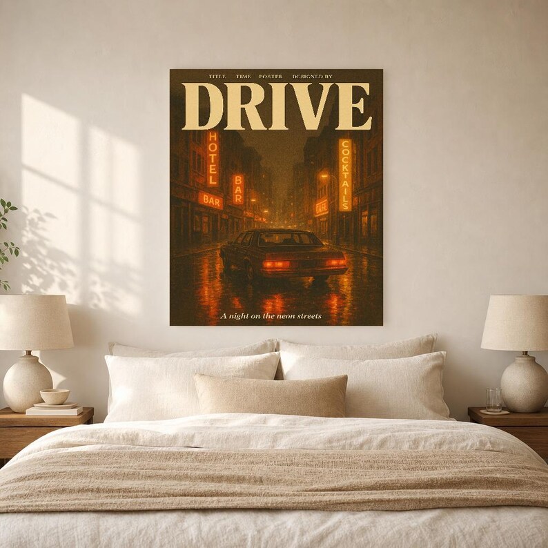 Drive Retro Poster | Vintage 70s Wall Art Print | Aesthetic Magazine Print | Mid Century Retro Decor Gift image 6