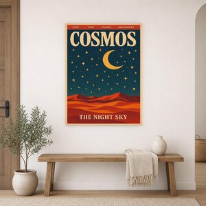Cosmos Retro Poster | Vintage 70s Wall Art Print | Aesthetic Magazine Print | Mid Century Retro Decor Gift image 14