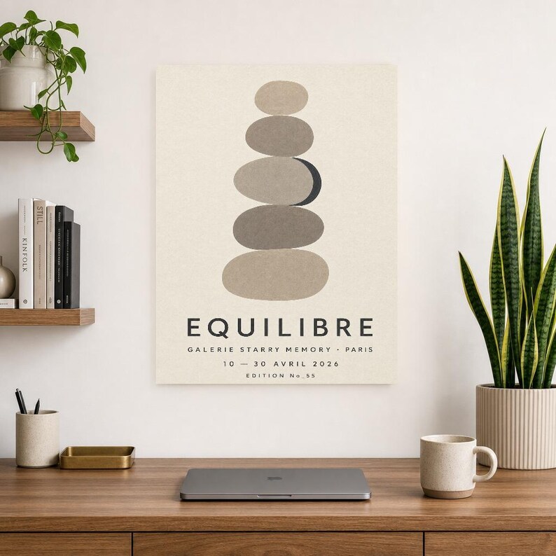 Balance | Abstract Wall Art | Modern Gallery Poster | Minimalist Print | Printed & Shipped image 8