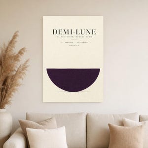 Half Moon | Abstract Wall Art | Modern Gallery Poster | Minimalist Print | Printed & Shipped image 4