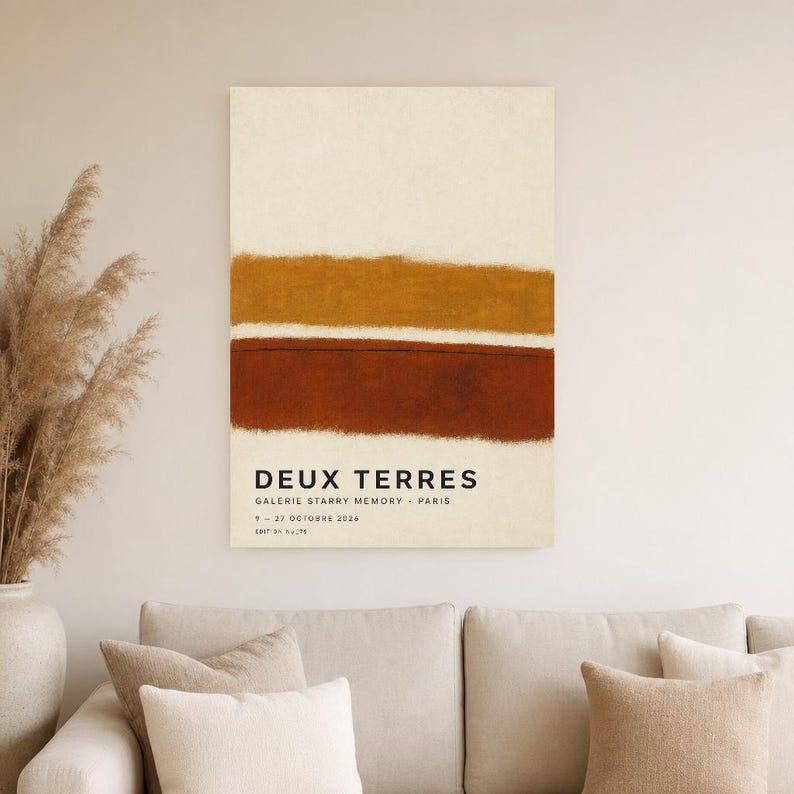 Two Lands | Abstract Wall Art | Modern Gallery Poster | Minimalist Print | Printed & Shipped image 4