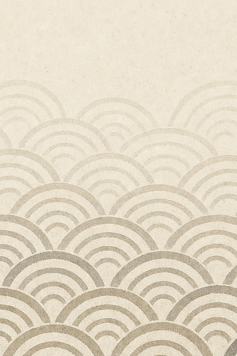 Set da parete neutro per la galleria Japandi Wall Art | Onde Seigaiha di salvia di sabbia | Stampa Wabi Sabi immagine 3