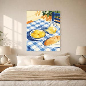Mediterranean Lemon Kitchen Print | Dolce Vita Italian Wall Art Print | Dining Room Summer Decor image 9