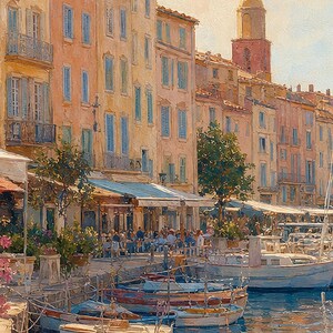 Saint-Tropez-Reiseposter | Kunstdruck der französischen Riviera | Wandbild mit Küstenmotiven aus Frankreich | Gedruckt & Versand Bild 3