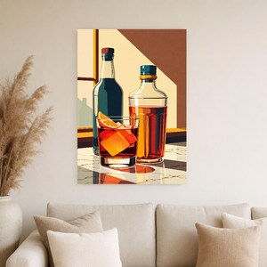 Negroni Cocktail Wall Art | Retro Bar Cart Poster | Vintage Aperitivo Kitchen Print image 3