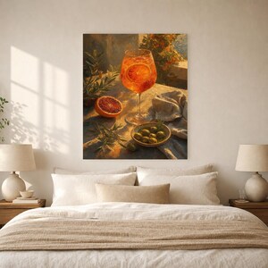 Golden Aperitivo Hour Wall Art | Spritz Citrus Food Still Life Poster | Kitchen Wall Art Print | Bar Cart Decor image 6