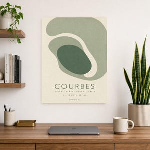 Curvas | Arte abstracto para pared | Póster moderno para galería | Impresión minimalista | Impreso y enviado imagen 8