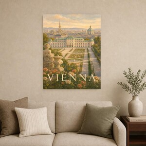 Vienna Travel Poster | Soft Painting Austria Wall Art | Named City Art Print | Printed & Shipped image 9