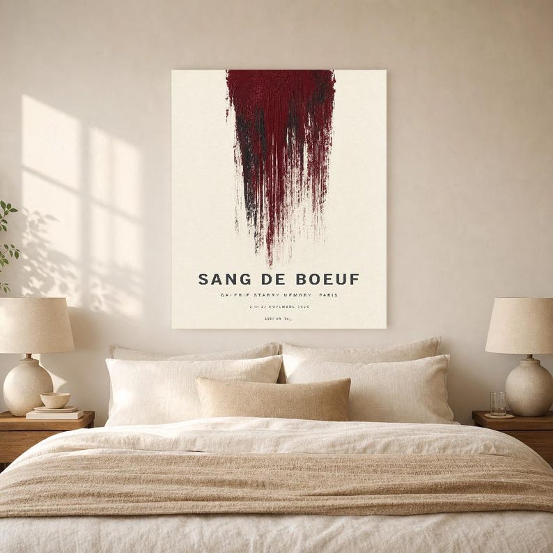 Ox Blood | Abstract Wall Art | Modern Gallery Poster | Minimalist Print | Printed & Shipped image 6
