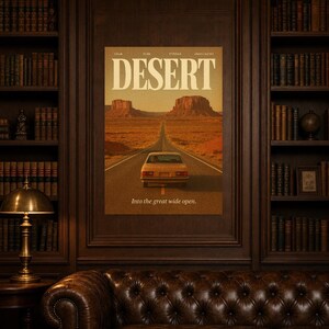 Desert Retro Poster | Vintage 70s Wall Art Print | Aesthetic Magazine Print | Mid Century Retro Decor Gift image 4
