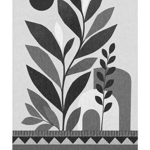 Afrohemian Botanical Wall Art Print | African Boho Plant Poster | Jade Terracotta Earth Tones | Organic Modern Wall Decor image 10