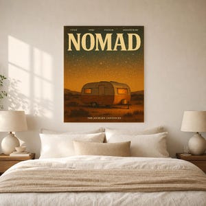 Nomad Retro Poster | Vintage 70s Wall Art Print | Aesthetic Magazine Print | Mid Century Retro Decor Gift image 6