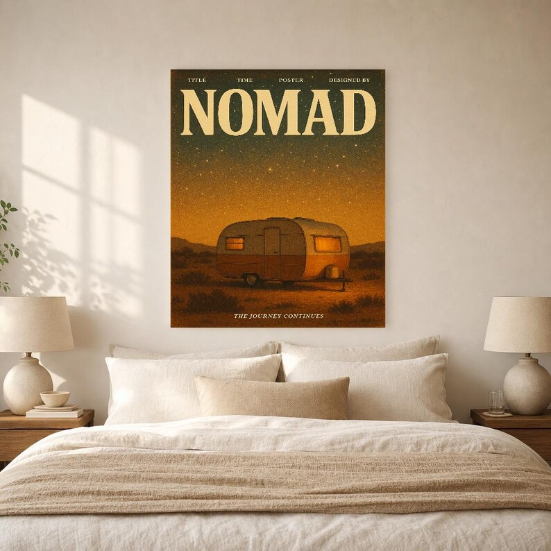 Nomad Retro Poster | Vintage 70s Wall Art Print | Aesthetic Magazine Print | Mid Century Retro Decor Gift image 6
