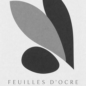 Ocher Leaves | Abstract Wall Art | Modern Gallery Poster | Ocher and Green Minimalist Print | Printed & Shipped image 10