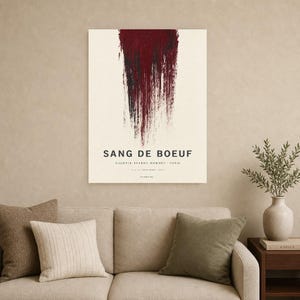Ox Blood | Abstract Wall Art | Modern Gallery Poster | Minimalist Print | Printed & Shipped image 9