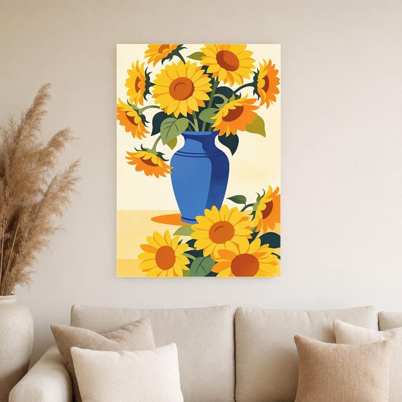 Mediterrane zonnebloemkeukenprint | Dolce Vita Italiaanse Wall Art Print | Eetkamer zomerdecor afbeelding 2
