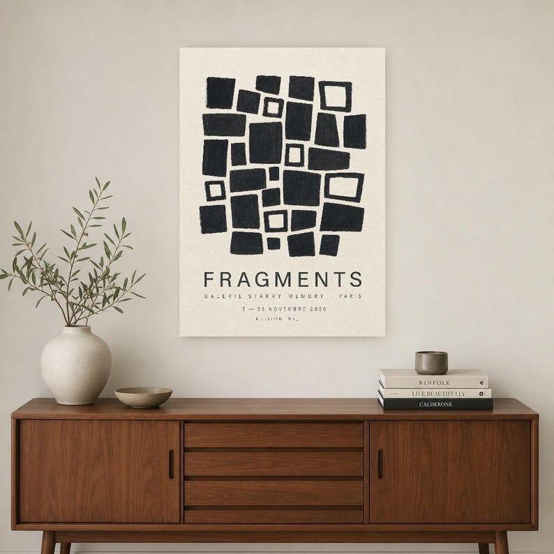 Fragments | Abstract Wall Art | Modern Gallery Poster | Minimalist Print | Printed & Shipped image 2