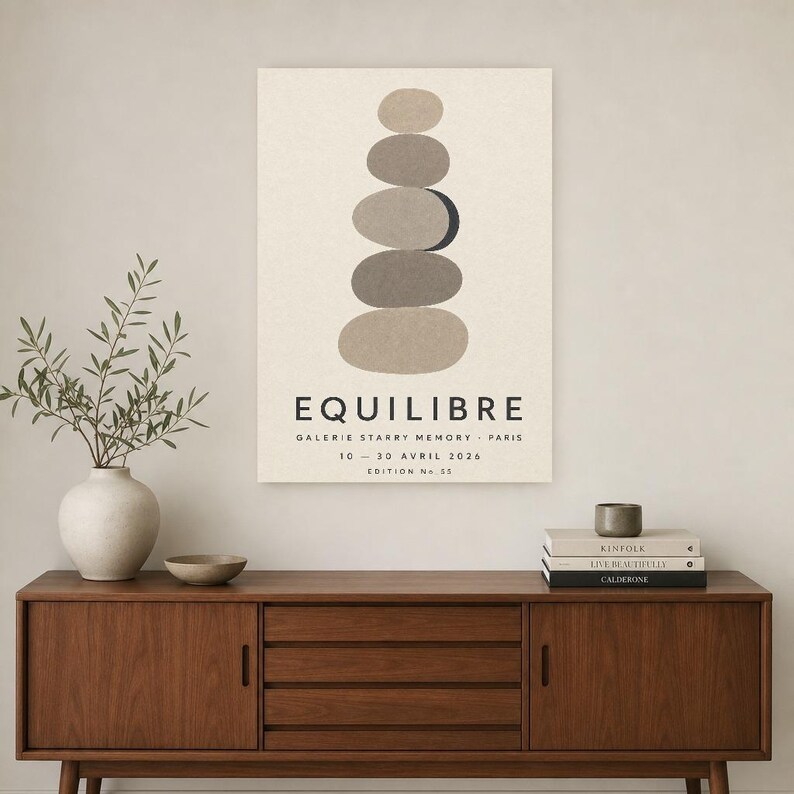 Balance | Abstract Wall Art | Modern Gallery Poster | Minimalist Print | Printed & Shipped image 2