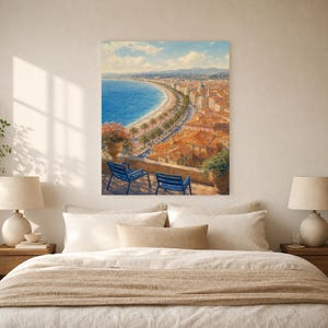 Nice Travel Poster | French Soft Painting Riviera Wall Art | Cote d'Azur Coastal Print | Printed and Shipped image 6