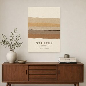 Strata | Abstract Wall Art | Modern Gallery Poster | Minimalist Print | Printed & Shipped image 2