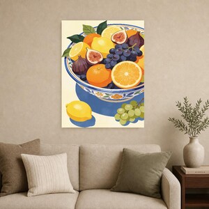 Mediterranean Fruit Bowl Kitchen Print | Dolce Vita Italian Wall Art Print | Dining Room Summer Decor image 12