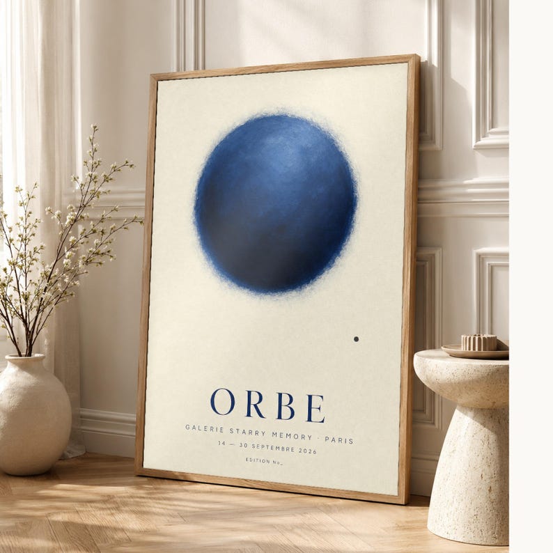 Orb | Abstract Wall Art | Modern Gallery Poster | Minimalist Print | Printed & Shipped image 1