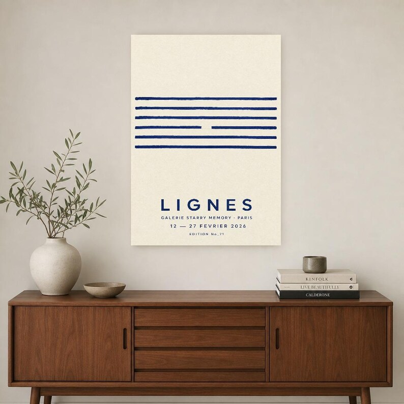 Lines | Abstract Wall Art | Modern Gallery Poster | Minimalist Print | Printed & Shipped image 2