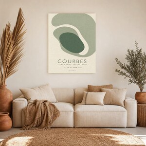 Curvas | Arte abstracto para pared | Póster moderno para galería | Impresión minimalista | Impreso y enviado imagen 7