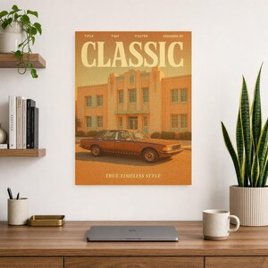 Póster retro clásico | Impresión de arte de pared vintage de los años 70 | Impresión de revista estética ? Regalo de decoración retro de med imagen 13