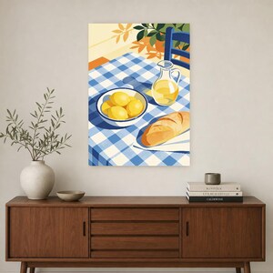 Mediterranean Lemon Kitchen Print | Dolce Vita Italian Wall Art Print | Dining Room Summer Decor image 3