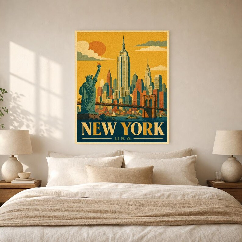 Vintage New York Skyline image 6