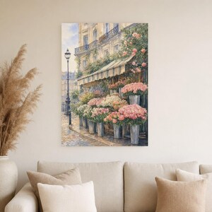 Paris Flower Market Poster | Soft Painting France Wall Art | Parisian Floral Travel Print | Printed & Shipped image 4