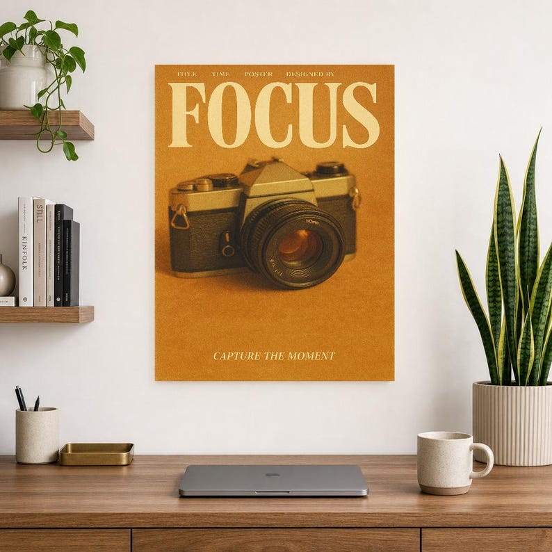 Focus Retro Poster | Vintage 70s Wall Art Print | Aesthetic Magazine Print | Mid Century Retro Decor Gift image 13