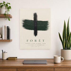 Forest | Abstract Wall Art | Modern Gallery Poster | Forest Green Minimalist Print | Printed & Shipped image 8