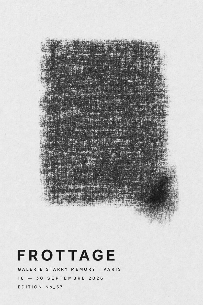 Rubbing | Abstract Wall Art | Modern Gallery Poster | Minimalist Print | Printed & Shipped image 10