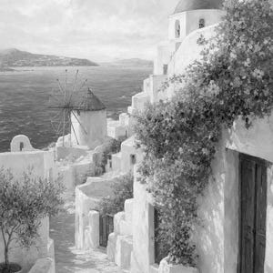 Paros Travel Poster | Soft Painting Greece Wall Art | Greek Island Cyclades Coastal Print | Printed & Shipped image 10