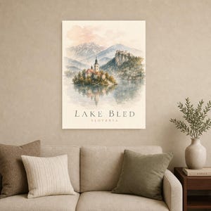 Lake Bled Watercolor image 9