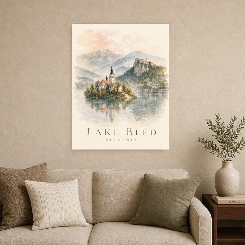 Lake Bled Watercolor image 9