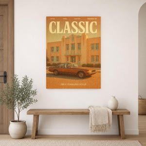 Póster retro clásico | Impresión de arte de pared vintage de los años 70 | Impresión de revista estética ? Regalo de decoración retro de med imagen 14