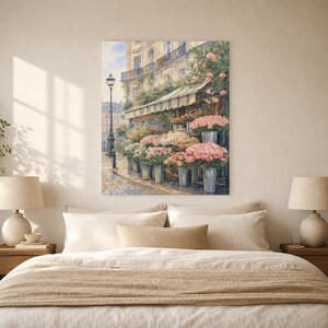 Paris Flower Market Poster | Soft Painting France Wall Art | Parisian Floral Travel Print | Printed & Shipped image 6