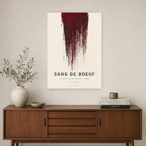 Ox Blood | Abstract Wall Art | Modern Gallery Poster | Minimalist Print | Printed & Shipped image 2