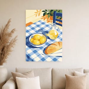 Mediterranean Lemon Kitchen Print | Dolce Vita Italian Wall Art Print | Dining Room Summer Decor image 2