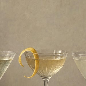 Arte de parede de produtos vidreiros Moody Martini | Do cocktail vida mínima ainda pôster | Impressão de decoração de carrinho de bar | Arte imagem 3