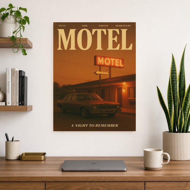 Retro Motel Poster | Vintage 70s Wall Art Print | Aesthetic Magazine Print | Mid Century Retro Decor Gift image 13
