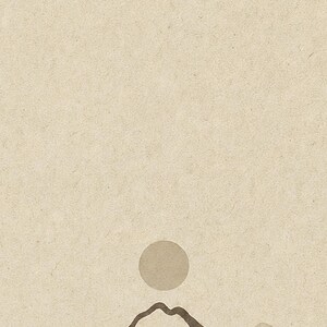 Neutral Gallery Wall Set Japandi Wall Art Print | Sand Beige Mountain Line | Wabi Sabi Minimal Print image 3