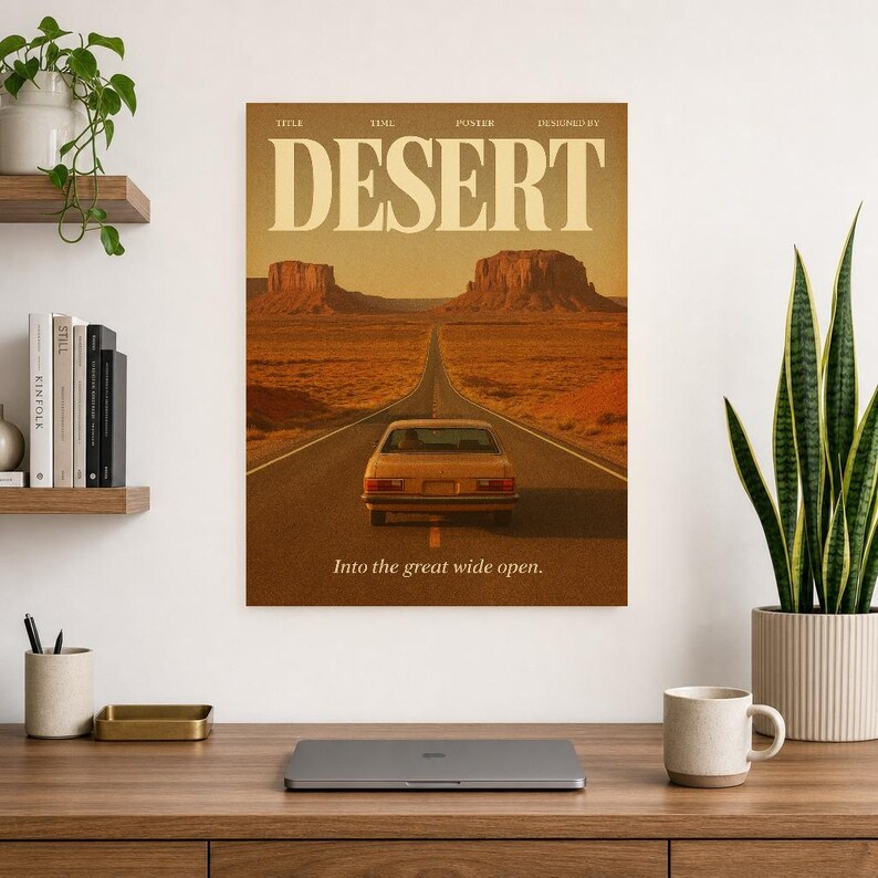 Desert Retro Poster | Vintage 70s Wall Art Print | Aesthetic Magazine Print | Mid Century Retro Decor Gift image 10