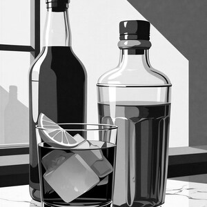 Negroni Cocktail Wall Art | Retro Bar Cart Poster | Vintage Aperitivo Kitchen Print image 10