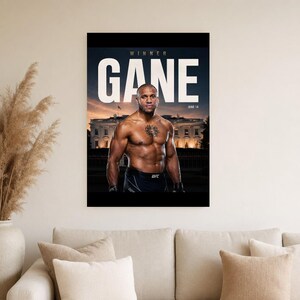 Poster di Ciryl Gane | UFC Fight Night alla Casa Bianca 2026 | Stampa artistica da parete MMA | Decorazione campione dei pesi massimi immagine 4