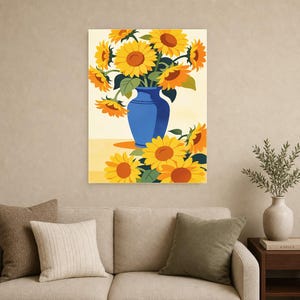 Mediterrane zonnebloemkeukenprint | Dolce Vita Italiaanse Wall Art Print | Eetkamer zomerdecor afbeelding 15
